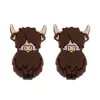 Yak Focal bead Chocolate SA161