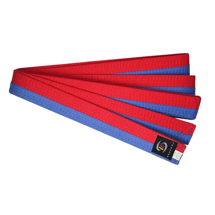 Ceinture rouge noire de haute qualité, vente en gros,  Taekwondo/karaté/Judo Bjj