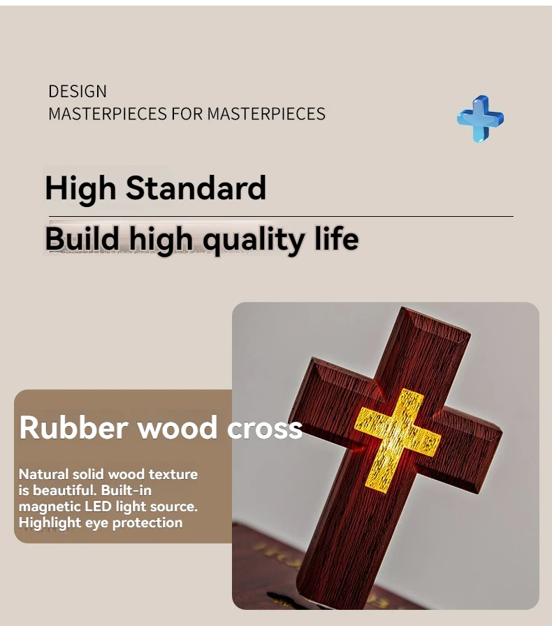 Personalized Gifts Decoration for Home Levitating Magnetic Floating Cross Table Lamp