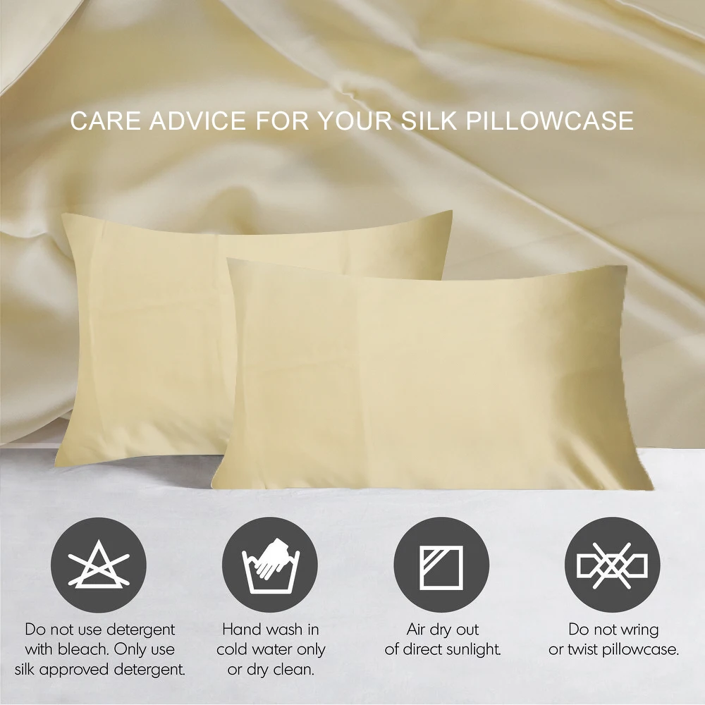 6A 22mm Silk Pillow Case Wholesale 100% Pure Woven OEM Custom Logo Accepted Plain Pillow Covers with Zipper factory