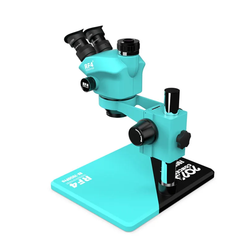 RF4 RF-7050Pro 7-50X Triocular Synchronous Microscope Phone PCB Electronic Component Repair Magnification Knob 6 Gear Locking Zo