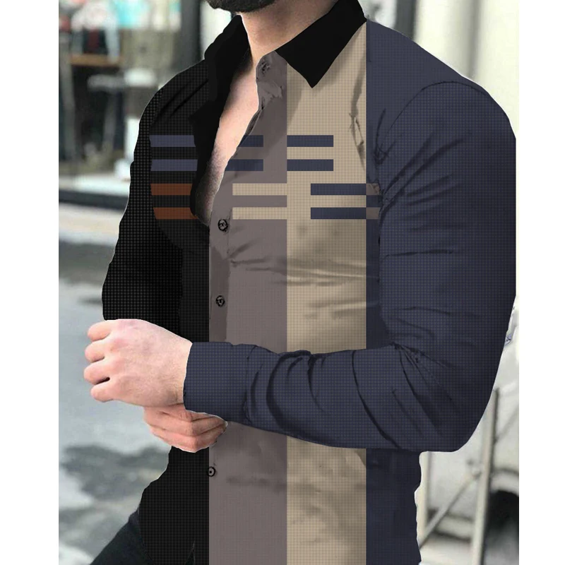 Wholesale 3d Printed Plus Size Men Shirts Customized Accept Long Sleeve ...