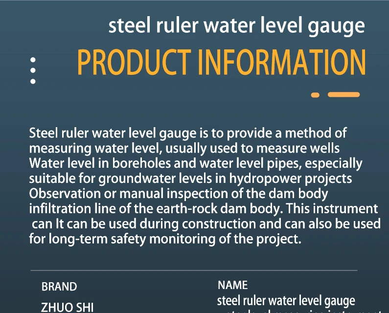 Steel Ruler Water Level Gauge Electric Water Depth Gauge - Buy Steel ...