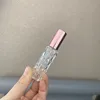 Transparent bottle with rose gold lid