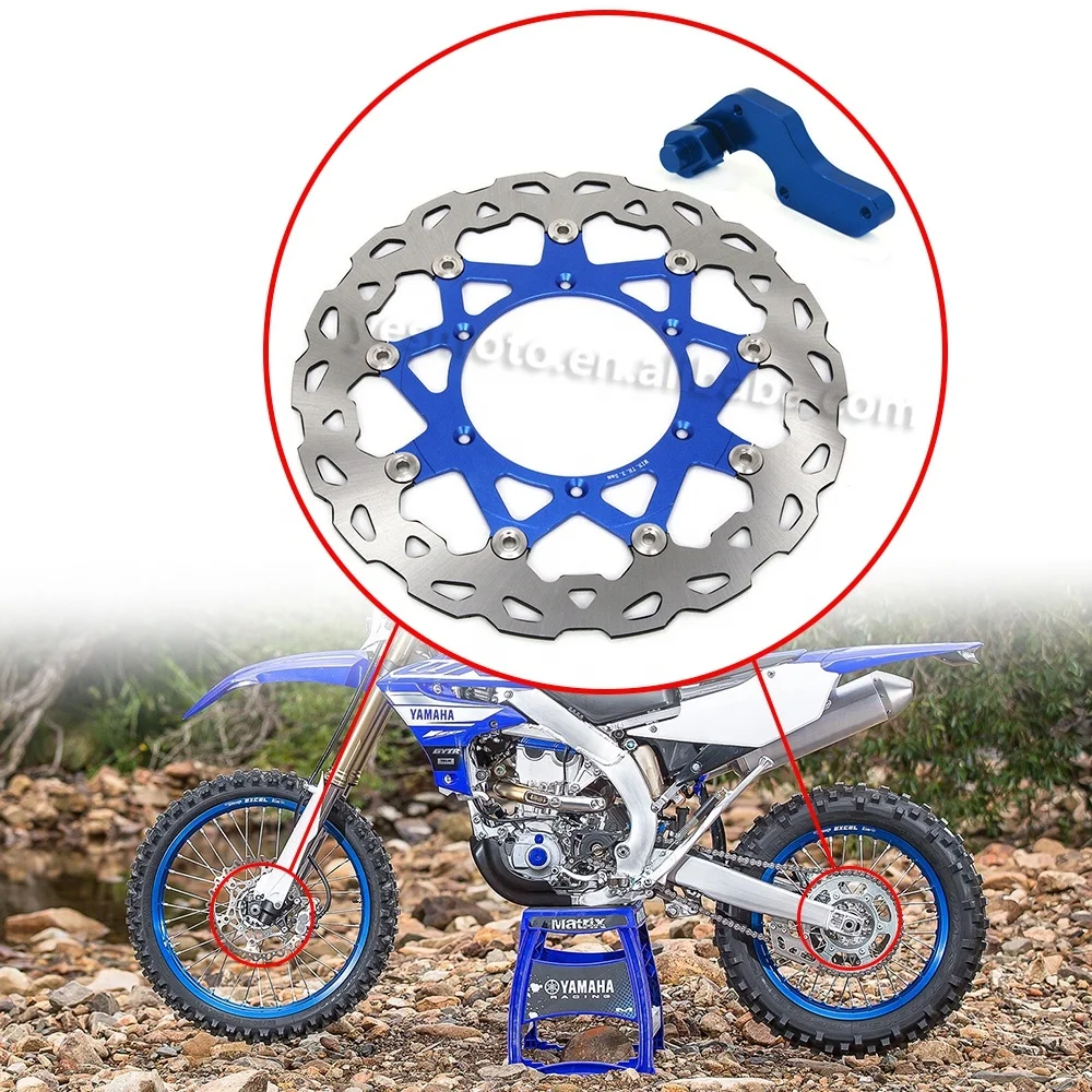 Мотоцикл передний плавающий тормозной диск ротор и кронштейн для YAMAHA YZ 125 98-07 WR 125 98-07 WR 250 98-07