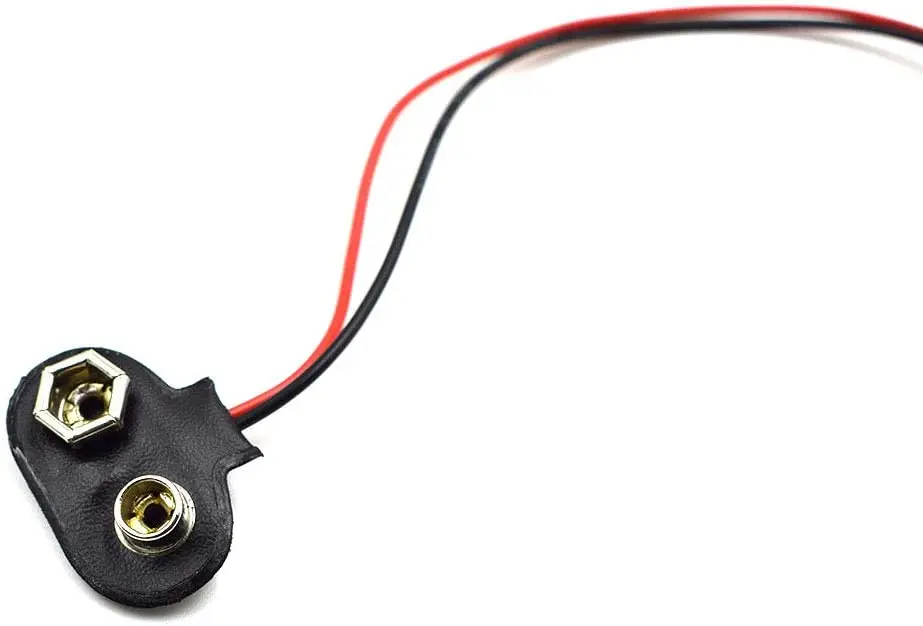 Chanzon - 5 Pack Câbles Batterie 9V Avec Clips Alligator & Connecteur Snap - Fil UL 24AWG 15cm - Pour Arduino, LED