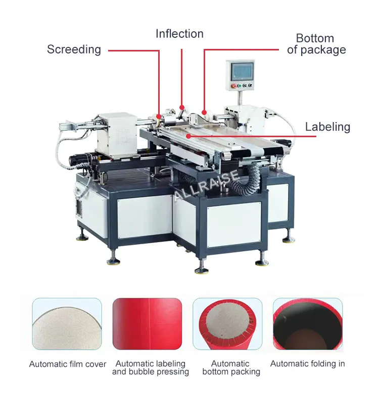 Manual Round Rigid Paper Box Tube Labeling Machine Sticker Cylinder Box