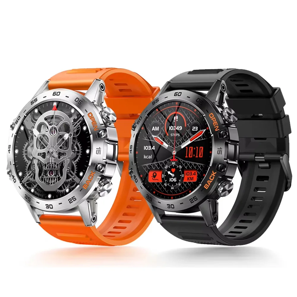 K52 Round Automatic Outdoor Waterproof Sport Exercise Pedometer Full Body Monitoring Bluetooth Smart Wrist Watch for Men Women