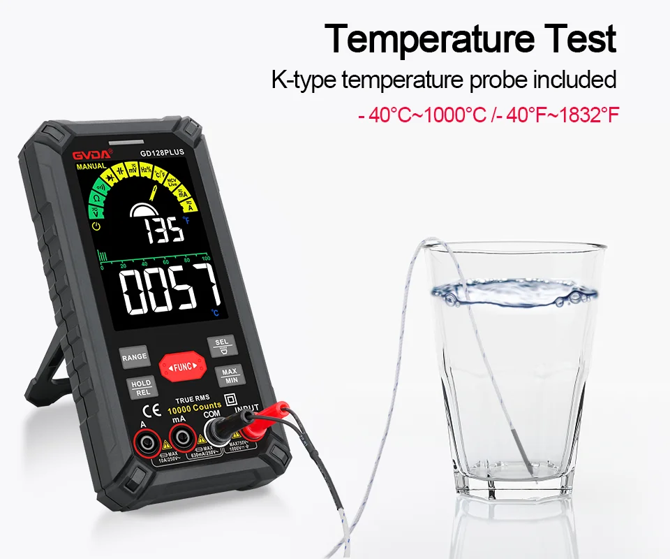 POROMETISTO Auto Variërende Digitale Multimeter MT03 10000 Counts TRMS voor 750V AC/ 1000V DC Spanning, Huidige, Weerstand, Capaciteit, Frequentie, Diode Transistor Continuïteit,Temperatuur, NCV POROMETISTO Auto Variërende Digitale Multimeter MT03 10000 Counts TRMS voor 750V AC/ 1000V DC Spanning, Huidige, Weerstand, Capaciteit, Frequentie, Diode Transistor Continuïteit,Temperatuur, NCV
