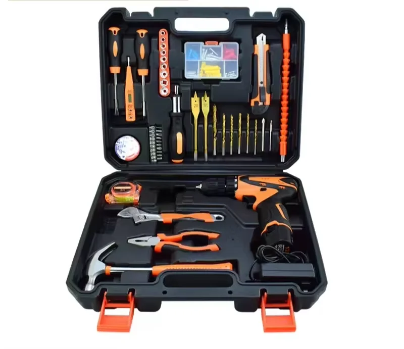 100 Piece Metal Hand Tool Set for Home Repair Mult Outils With Ratchet Bit Customizable for Mechanics Machine Use OEM Supported