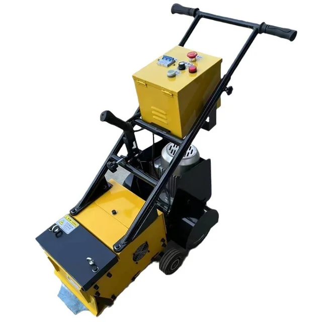 Rubber track scraper Hand-pushed electric playground renovation machine Dual motor floor scraper