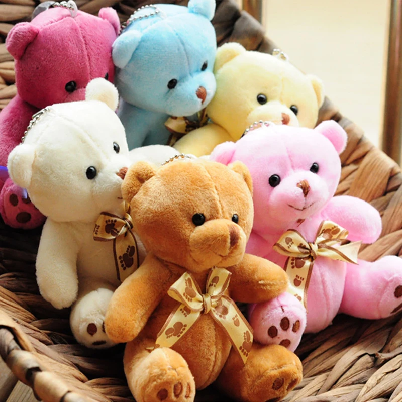 New Custom Bear Plush Pendant Multi Color Mini Teddy Bear Keychain