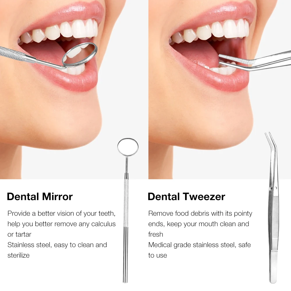 Home Use Tartar Scraper Tool Kit Electric Tooth Cleaner Dental Scaler Calculus Remover