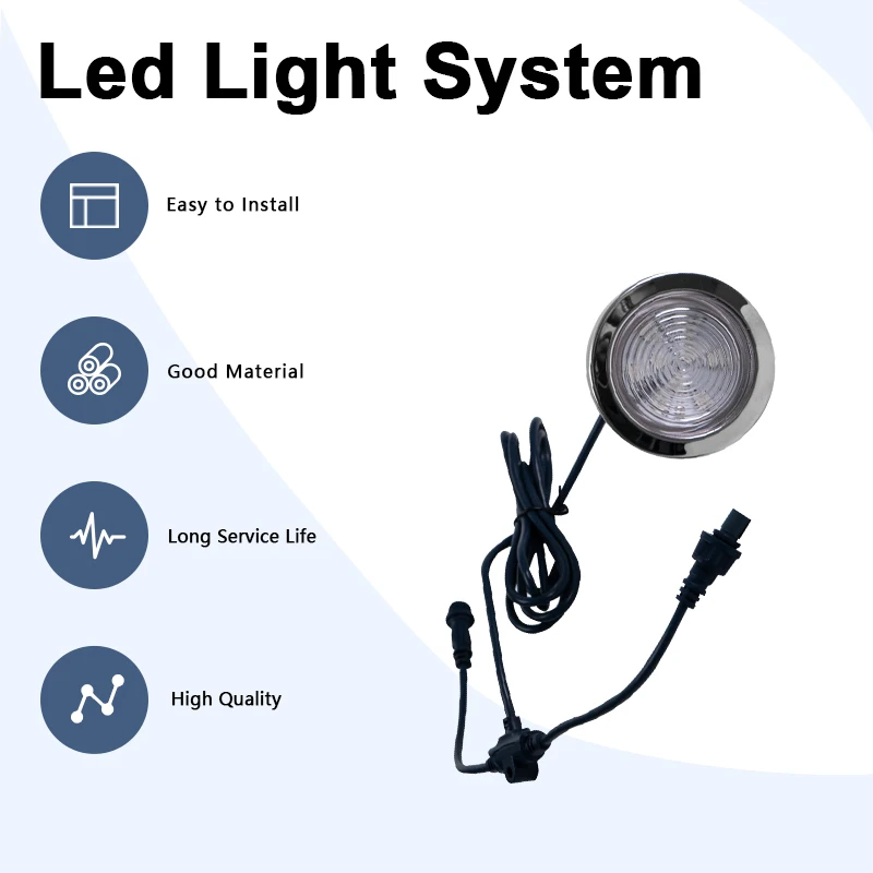 2024 Touch Sensor Control LED Light System for Bathtubs ABS Material Underwater Automatic Changing Hot Tub Spa Light