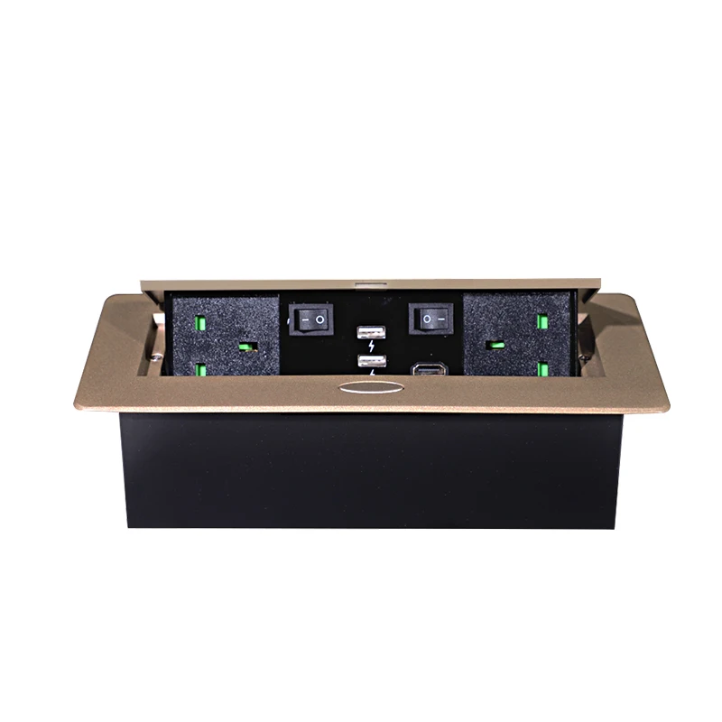 Factory OEM Pop-up Power Sockets Power USB A+C HDMI Network Interface Concealed Connection Box with Usb Multimedia Interface