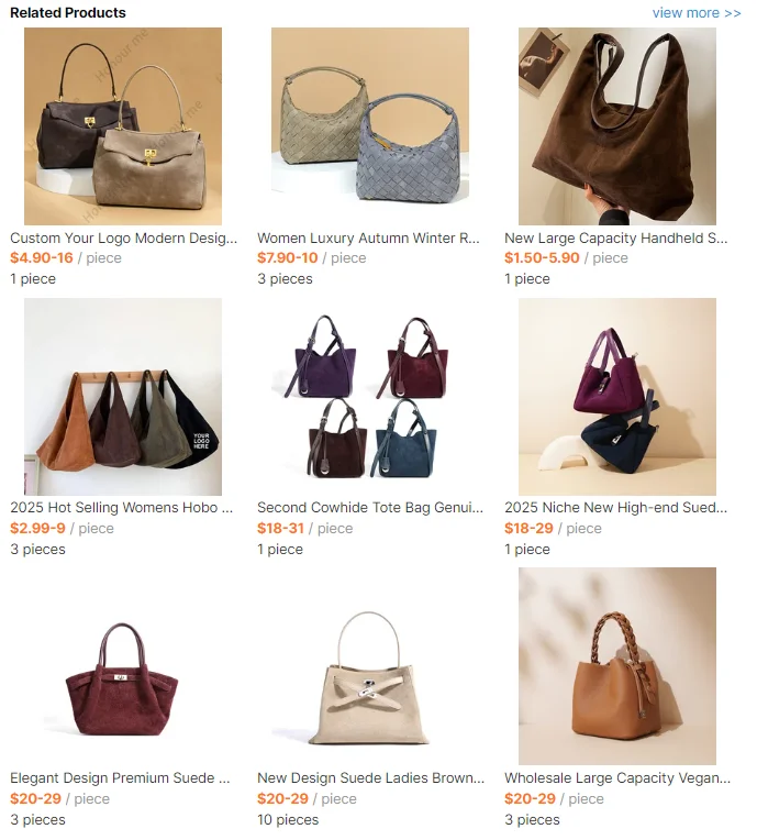 Autumn Winter Retro Large Capacity Underarm Suede Leather Bucket Bag Women's Armpit New Casual Tote Bag Shoulder Suede Bag