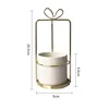 Gold-plated round stand (flower not included)
