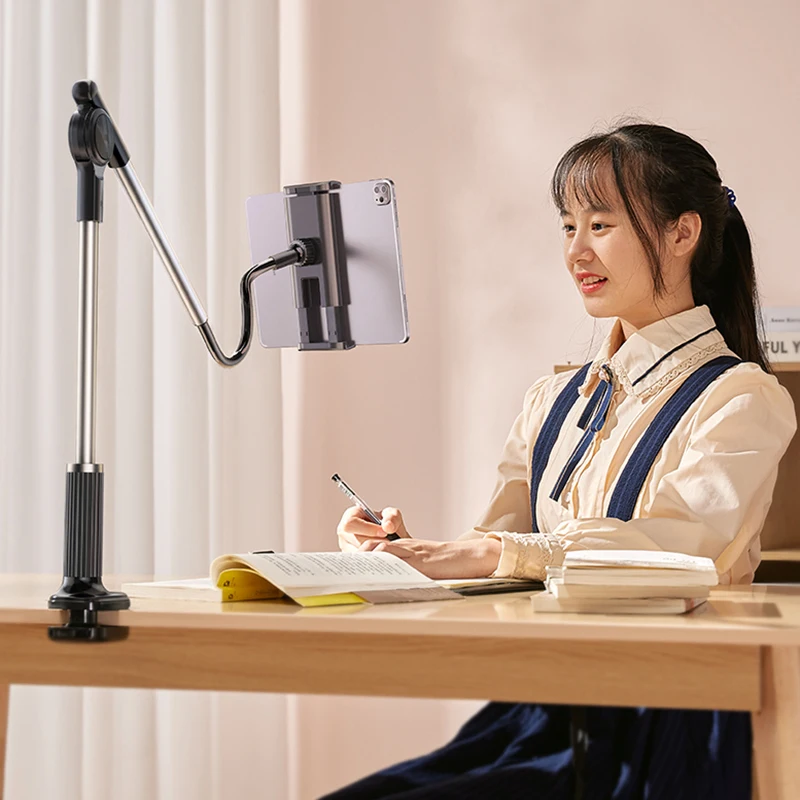 Flexible Lazy Phone Holder with Adjustable Gooseneck Clamp and 360 Rotating mobile Bracket Universal Tablet Mount Phone Stand  h