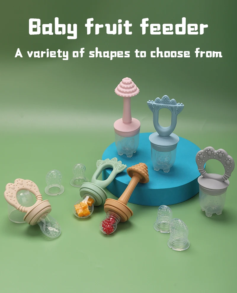 Fresh Food Silicone Baby Feeder Fruit With Teether Nipple Silicone