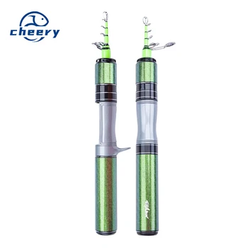 Fishing Fan Ultra Short Mini Telescopic Carbon Road Rod Portable Micro Quick Shark Horse Mouth Rod Set Fishing Tackle – Rod – view 2