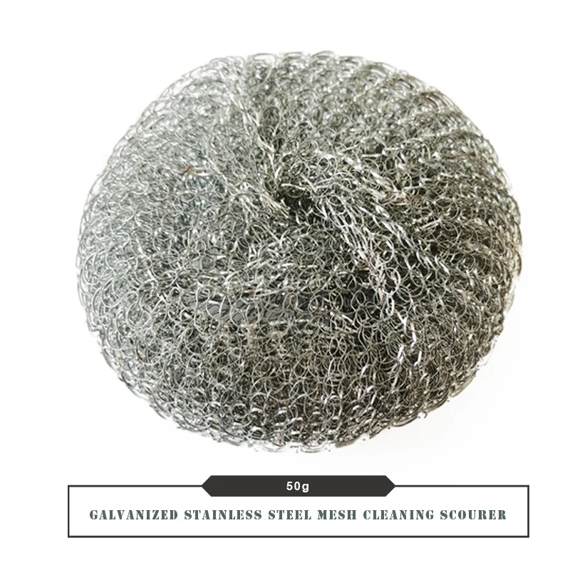 Galvanised Steel Wire Metal Mesh Sponge Scrubber for Pot Cleaning - China  Mesh Scourer and Pot Scourer price