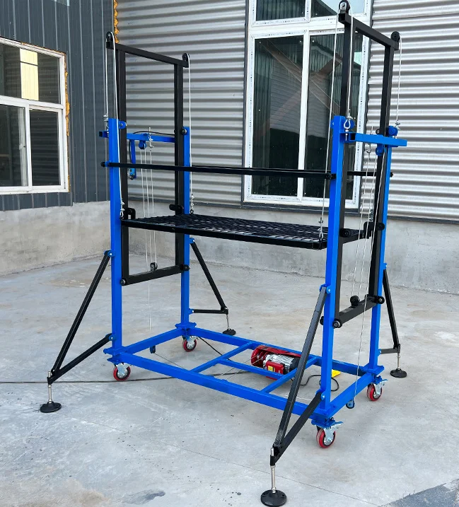 Full Automatic Aerial Work Electric Scaffold Lift Stationary Aerial ...