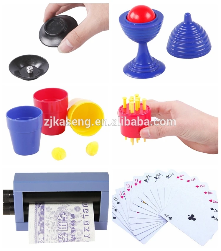 Plastic cups and balls magic trick for promotion