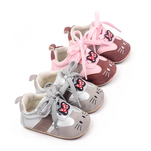 Cute Animal Design Soft TPR Outsole Baby Girl Shoes Prewalker Shoes for Girls