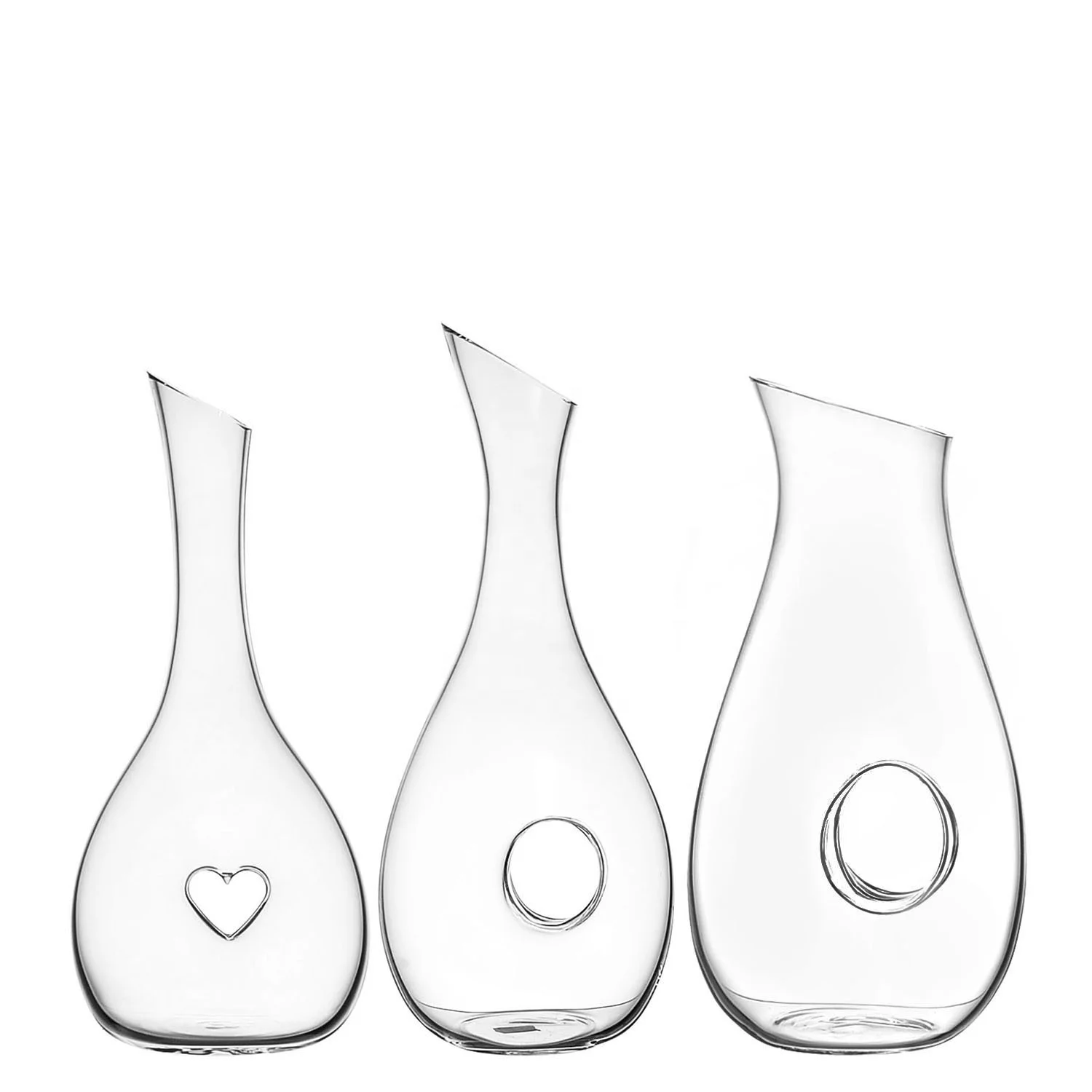 Samyo Creative Handle Snail Shaped Custom Clear Luxury Crystal Glass Small Red Wine Decanter With Hole