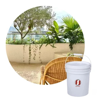 Natural Colored Stone Porcelain Wall Coatings Washed Stone Coating Resin Art Concrete Brush Application Resin Wash Stone Paints