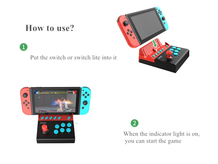 Gamepad Joystick Single Rocker Control Trigger Controller Joypad for Nintendo Switch Game Street Fighter Classic Arcade Design