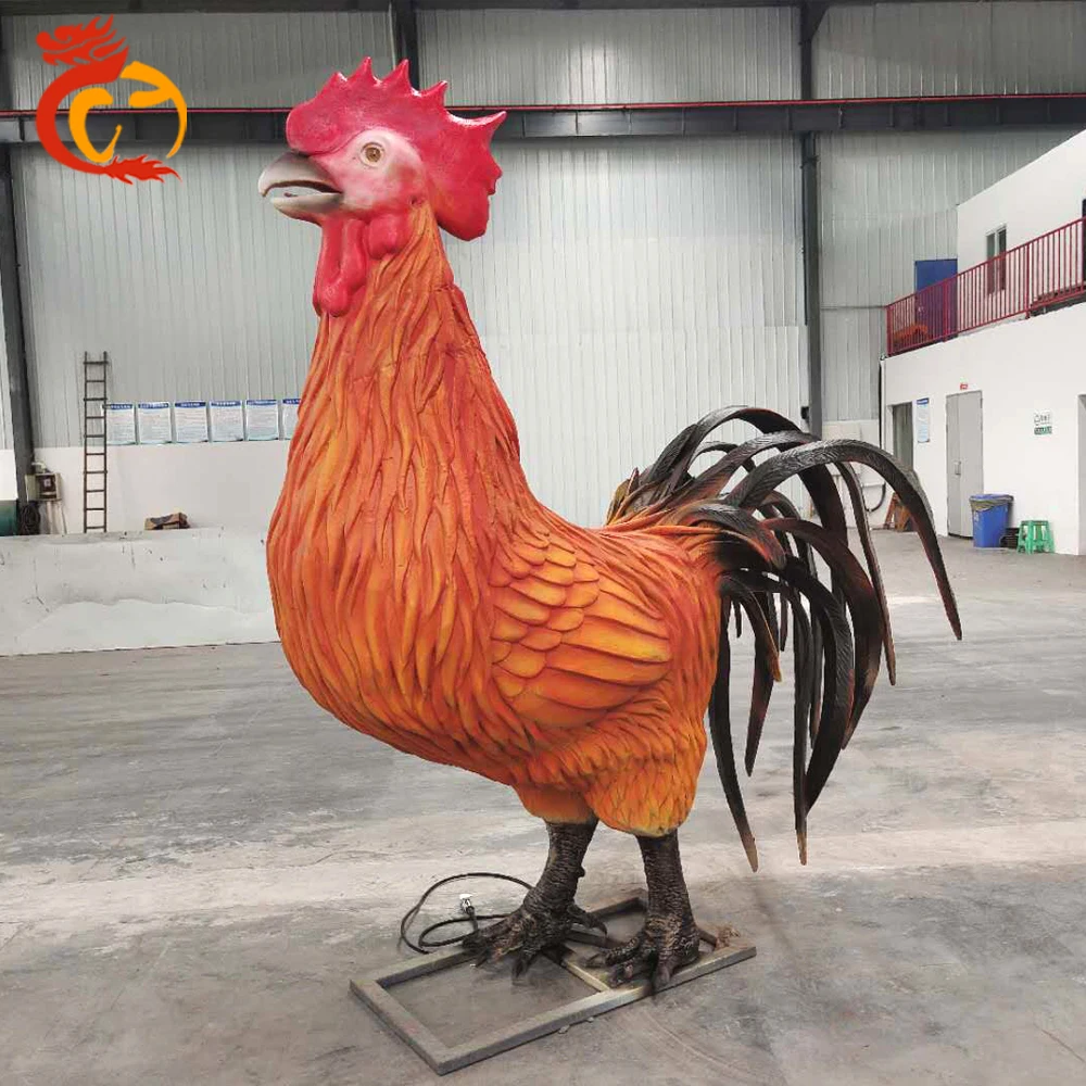 Mechanical Animal Animatronic Crowing Cock Rooster Models for Sale
