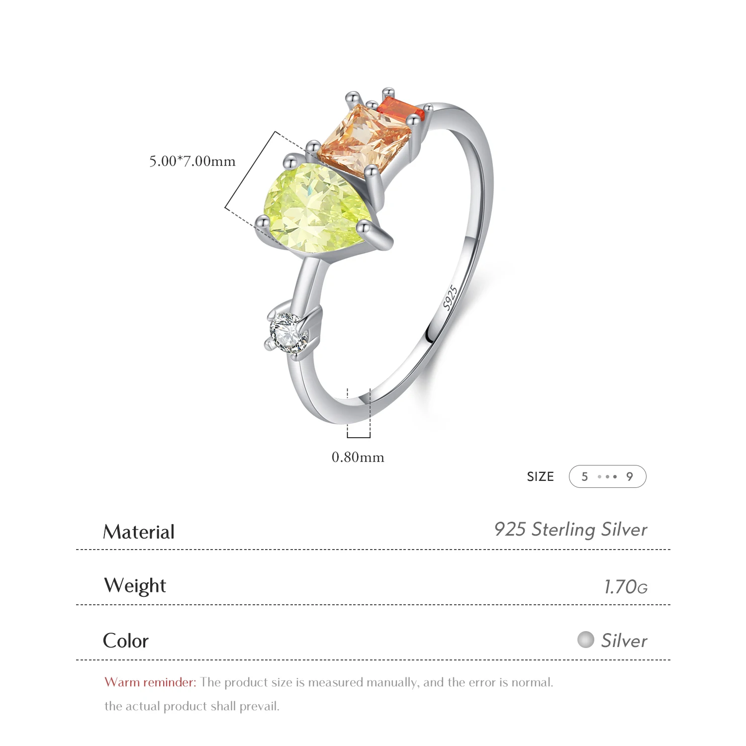 SPJ High-End Wedding Engagement Rings for Women 925 Sterling Silver  Exquisite Green Cubic Zirconia Fashion Fine Jewelry, image size:1500x1500