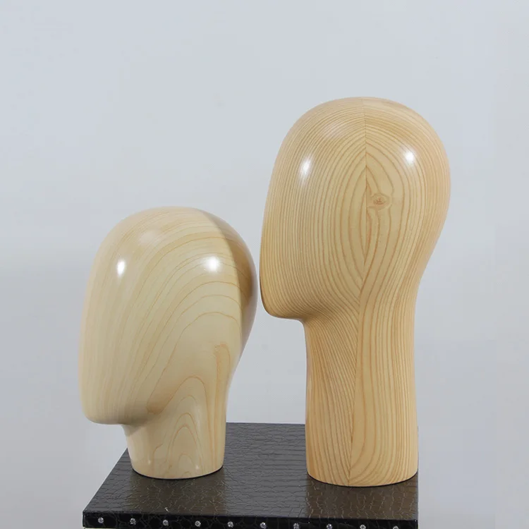 Черные головки манекена с длинной шеей из брезента и стекловолокна для парика деревянный манекен головой