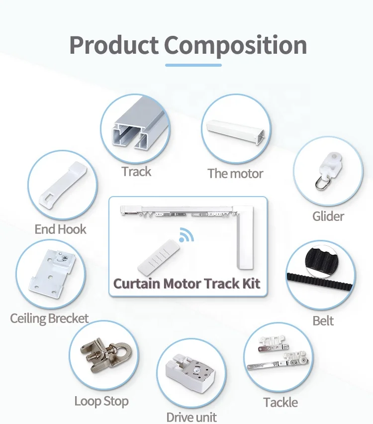 Automatic Motorized Curtains 5 Wire Smart Wifi Electric Curtain Motor Control Slide Smartlife Smart Curtain Motor