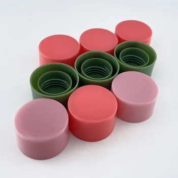 High Quality 24mm Double Wall Plastic Screw Cap Smooth Surface Hot Stamping Silver Side 24-410 24/415 Cosmetic Bottle Lid