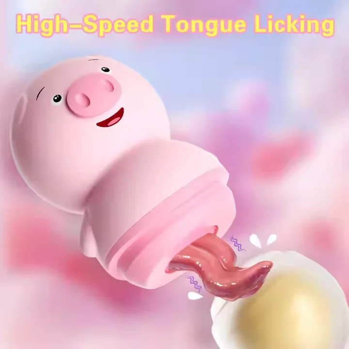 New Female Pink Pig Tongue Licking Clitoris Sucking Vibrators Piggy G Spot Vagina Massager Vacuum Stimulator Sex Toys for Women
