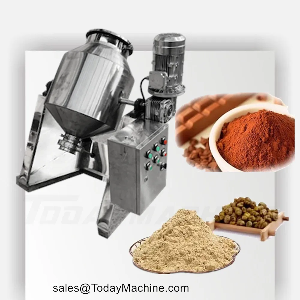 Lab Scale  Per Batch Powder Tumbling Mixer Rotating Drum Mixer