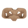 Non-detachable double cup holder