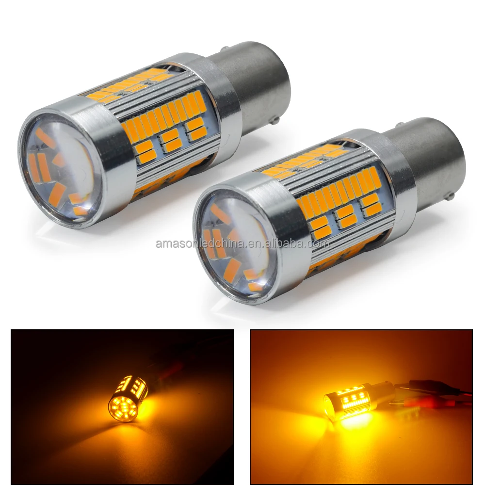 Bombillas LED T10 Amarillo ámbar Súper Brillantes - Pack De 2, 6W, 12V, Para Luces De Matrícula O Interiores
