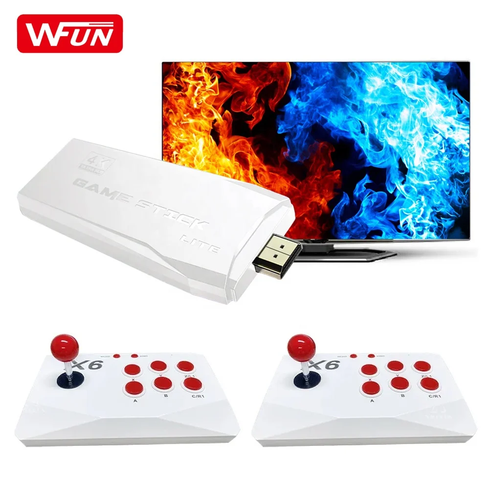 X6 Arcade Game Console 4K HD TV Game Stick With Double Arcade Joystick  Built-in 20000 Games Stick for PS1/FC/GBA/MAME - Main Image