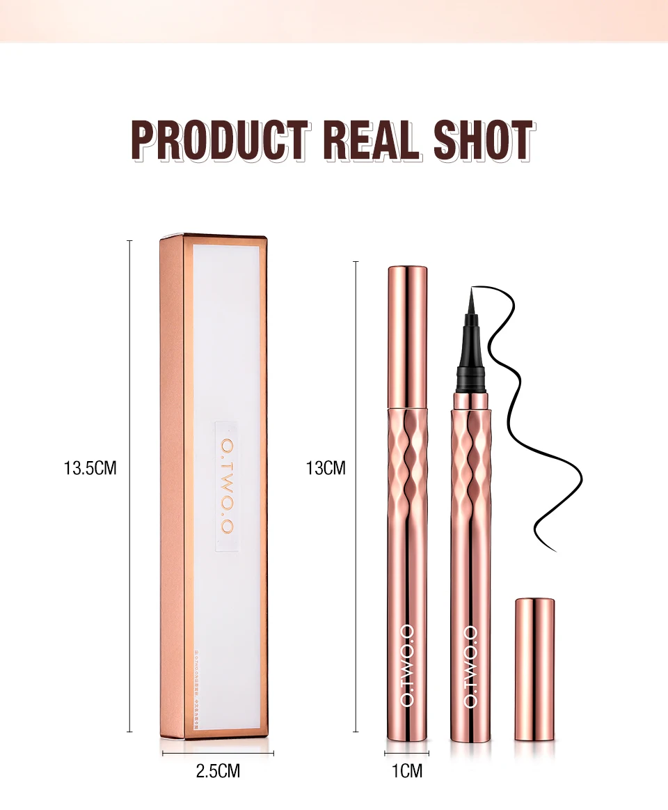 O Two O Makeup Black Waterproof Eye Liner Long Lasting Fast Dry