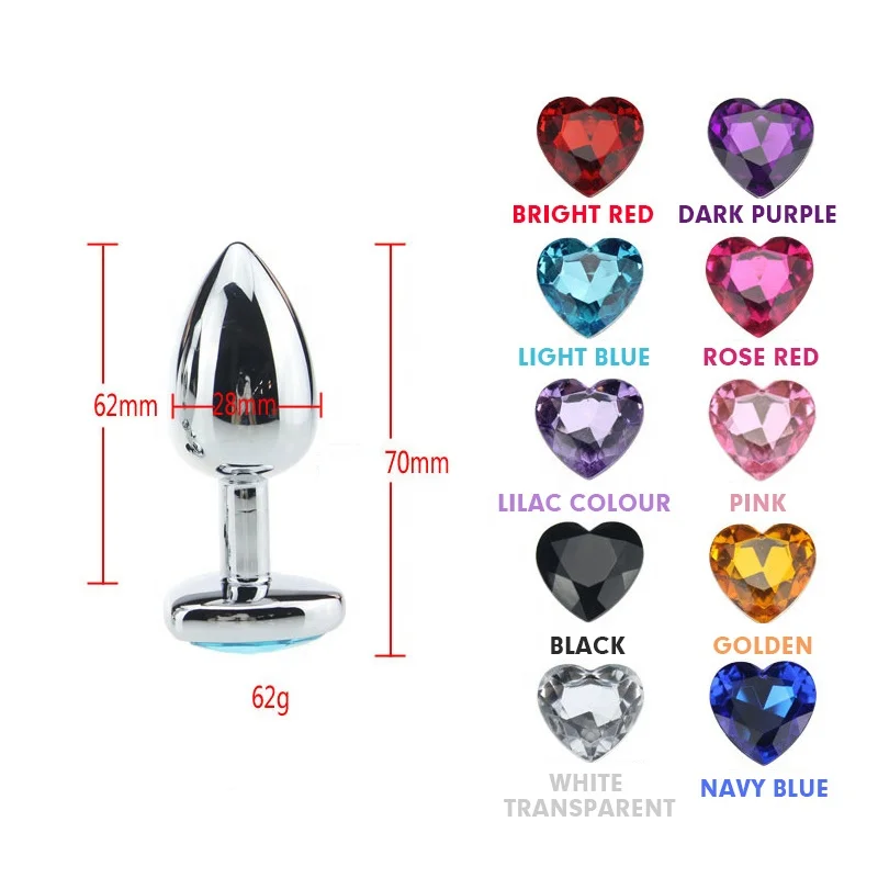 Wholesale Metal Anal Plug Crystal Jewelry Butt Plug Toys