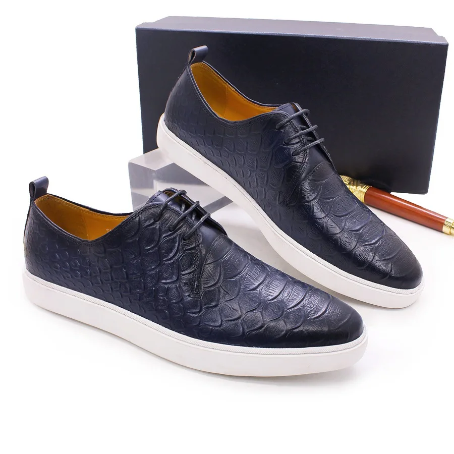 Wholesale High Quality Whole Men's Casual Hoes Fashion Cro Ile Genuine Leather Men Hoes Custom Dress Leather Hoes for Men,5 Pairs