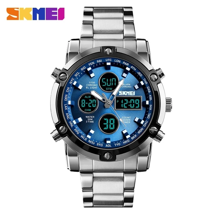 Skmei 1389 Men's Digital Watch Luxury Stainless Steel