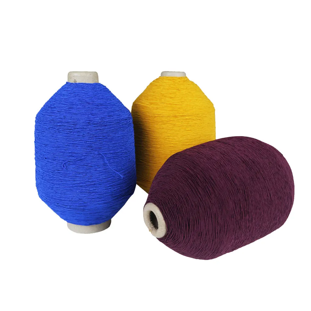 Raw Material Polyester Yarn Neoprene Elastic Yarn Latex Rubber Thread Spandex Yarn for Knitting and Weaving