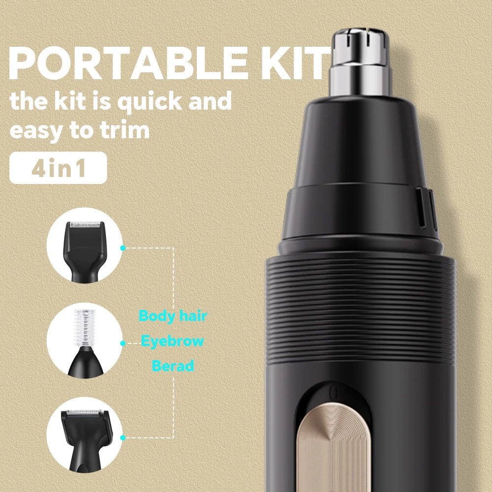 New Wholesale Rechargeable Electric Portable Multifunctional USB Charging Nose Ear Hair Trimmer manufacture