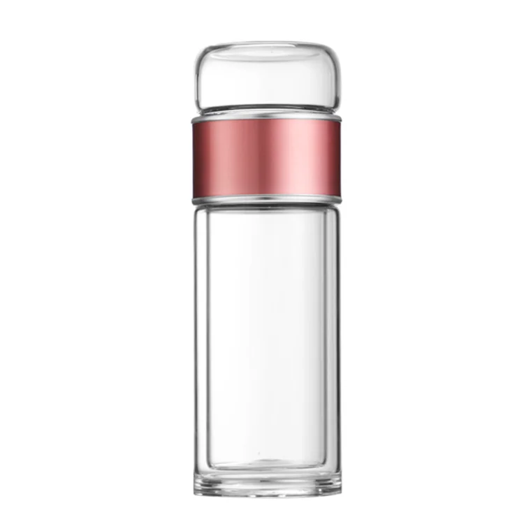 Tea Water Separation Bottle Mug Cup Tea Infuser Double Wall Glass Water Bottle