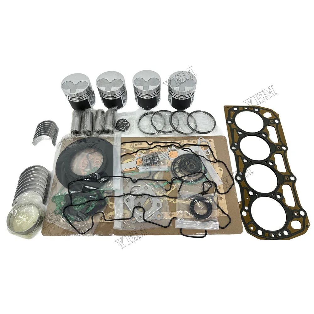 For Shibaura N844 Overhaul Rebuild Kit Piston Ring Big Small Bearing Head Gasket