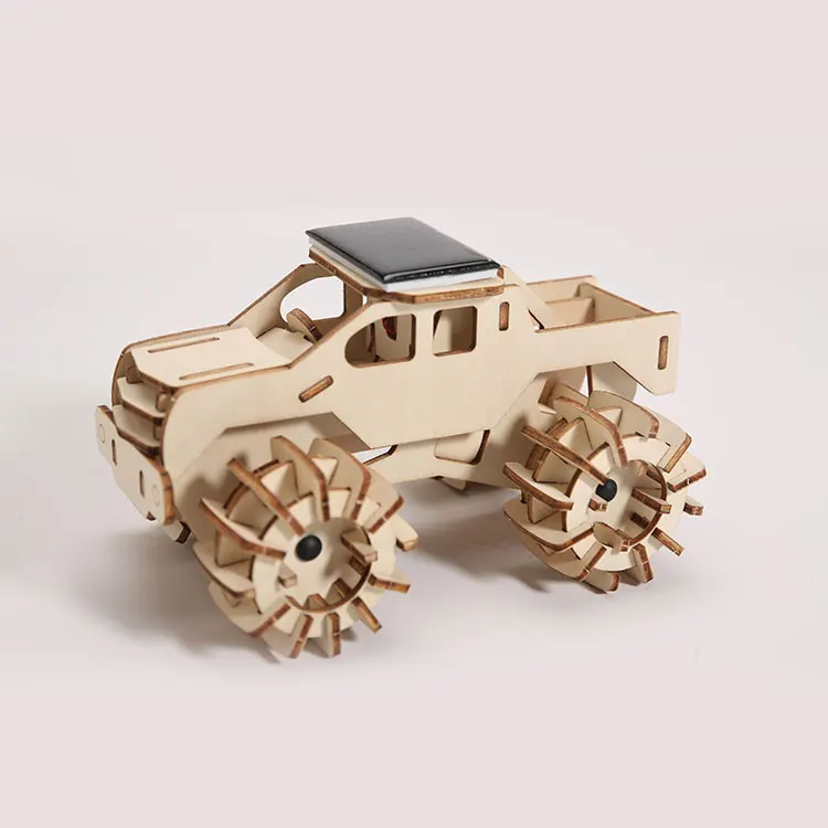 Монстр-Трак обучающий Деревянный 3D солнечный автомобиль